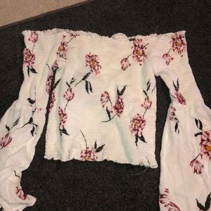 Off the shoulder floral top